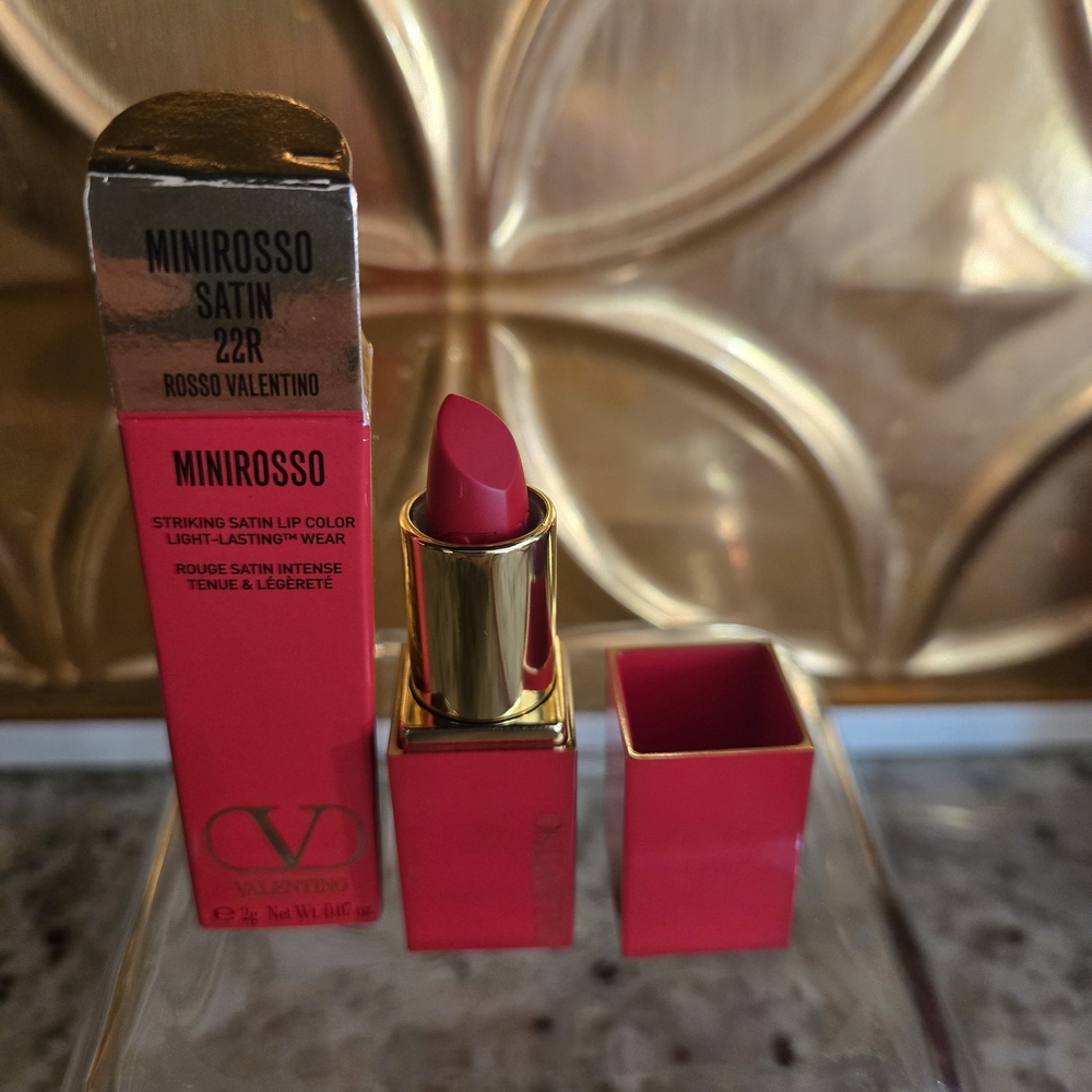 Valentino Minirosso Satin Lipstick - Bold Red